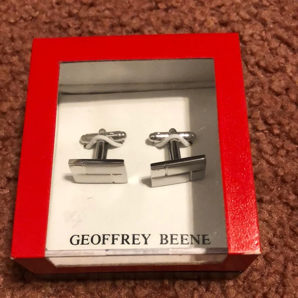 Geoffrey Beene Silver Cufflinks